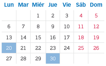 calendario fiscal septiembre 2021